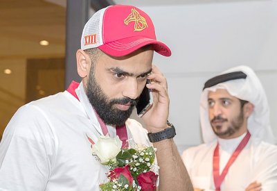 اللاعب مهدي سعد يعبر عن امتنانه بتعزية عاهل البلاد